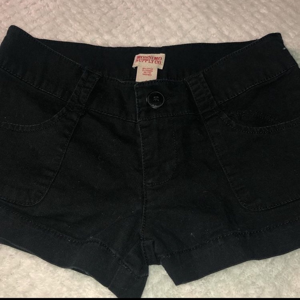 Black jean shorts